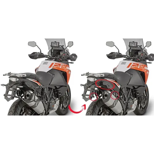 기비 Monokey/레트로 Fit Rapid Release KTM 1050/1090/1190 어드벤처&1190 어드벤처 R&1290 Super 어드벤처/T/R/S 사이드 케이스 장착 4137999909
