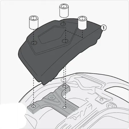 기비 SR3104/SR3104 mm Rear Rack 스즈키 버그만 650/650 Executive 피팅 키트 4137999994