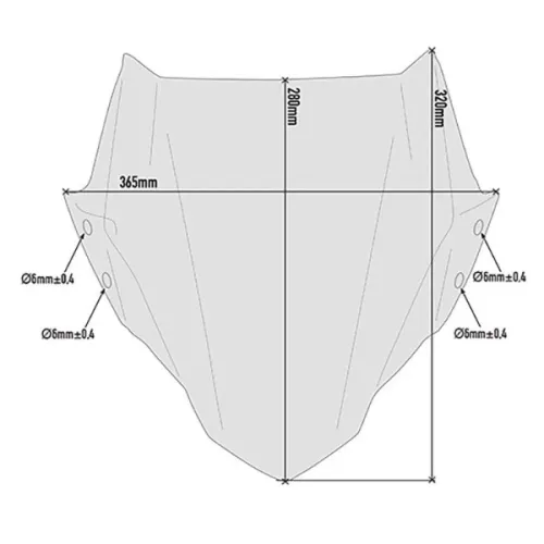 기비 1176A 가와사키 Z 900/혼다 CB 500 F 앞유리 4138007932