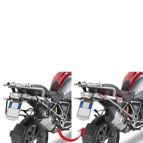기비 Monokey Rapid Release BMW R 1200 GS/어드벤처&R 1250 GS/어드벤처 사이드 케이스 장착 4138044233