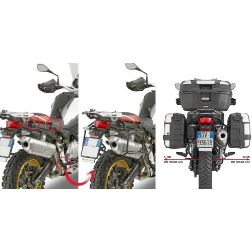 기비 Monokey/레트로 Fit Rapid Release BMW F 750 GS&F 850 GS/어드벤처 사이드 케이스 장착 4138044236