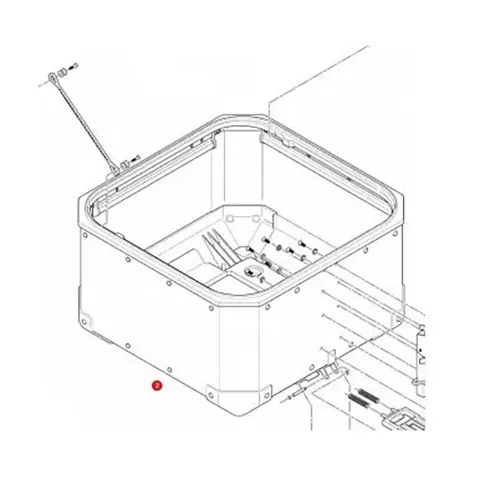기비 Trekker Outback 오른쪽 조립된 하단 쉘 58L 4141004509