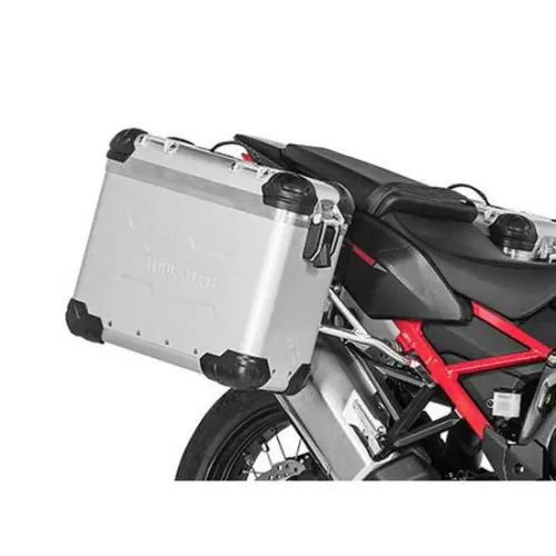 투라텍 ZEGA Evo And-S 38/45L Steel Black Rack 혼다 CRF1100L Africa Twin 2021 사이드 케이스 세트 4141190337