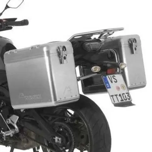 투라텍 ZEGA Mundo 38/38L Steel Black Rack 야마하 MT-09 Tracer 2015-2017 사이드 케이스 세트 4141190384