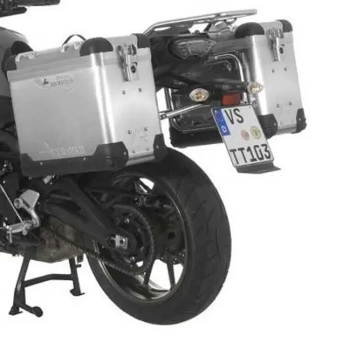 투라텍 ZEGA Pro 38/38L Steel Black Rack 야마하 MT-09 Tracer 2015-2017 사이드 케이스 세트 4141190399