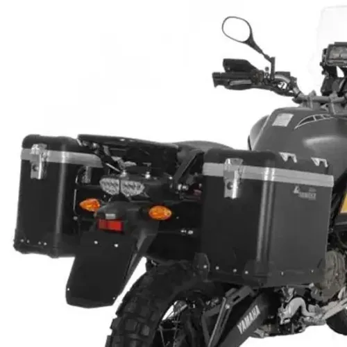 투라텍 ZEGA Pro And-Black 31/38 ltr. Steel Black Rack 야마하 XT1200Z/ZE Super Tenere 사이드 케이스 세트 4141190408