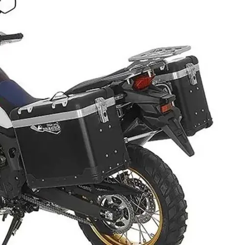 투라텍 ZEGA Pro And-Black 38/45L Stainless Steel 혼다 CRF1000L Africa Twin 2015-2017 사이드 케이스 세트 4141190420