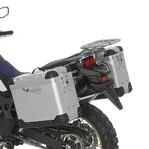 투라텍 ZEGA Pro And-S 31/38L con portamaletas de Stainless Steel 혼다 CRF1000L Africa Twin 2015-2017 사이드 케이스 세트 4141190427
