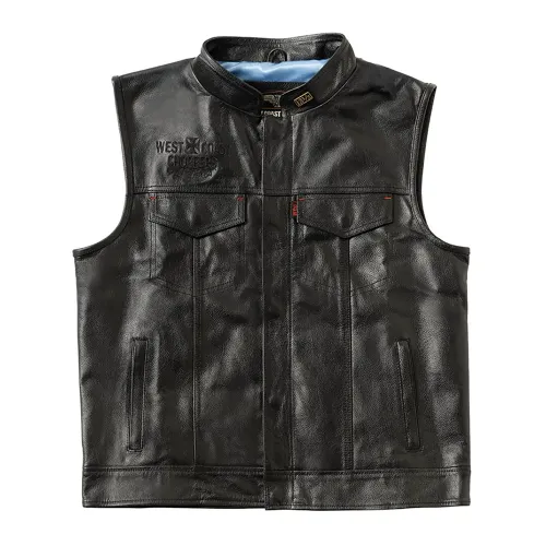웨스트 코스트 챠퍼스 Collab 13 1/2 가죽 조끼 4141995192
