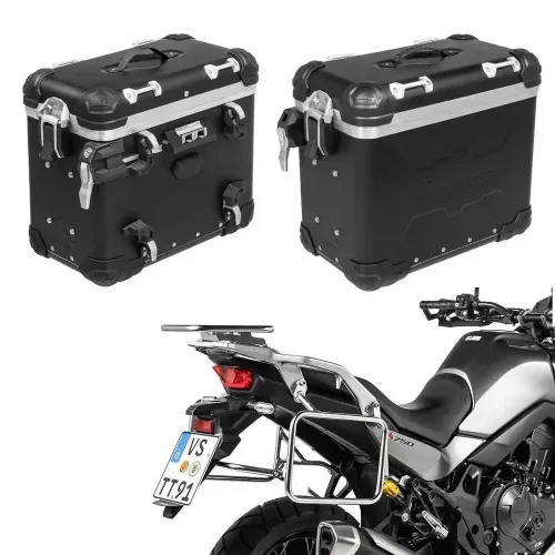 투라텍 ZEGA Evo And-Black 38L/38L 혼다 XL750 Transalp 사이드 케이스 세트 4142547255