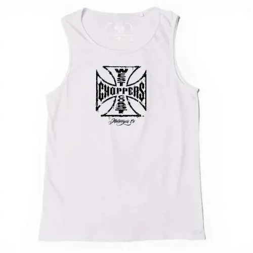웨스트 코스트 챠퍼스 Worn 크로스 나시 티셔츠 4143351912
