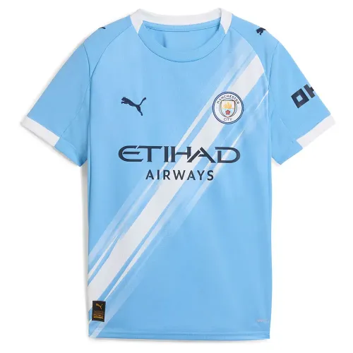 푸마 Manchester City FC 25/26 Replica 홈 주니어 반팔 티셔츠 5142041199