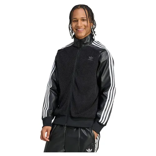 아디다스 X Jeremy Scott Pride Faux Leather Mesh 트랙 자켓 5142097387