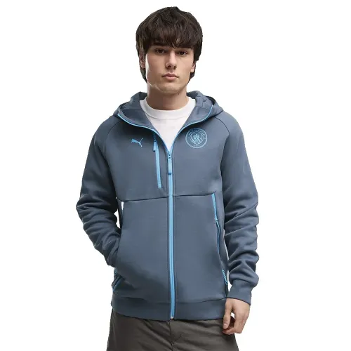 푸마 맨체스터 시티 FC 26/27 Tech Hoodie 여행 풀지퍼 스웨트셔츠 5143194098