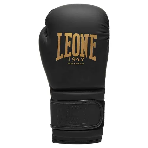 LEONE1947 Black&Gold 가죽 인공 권투 장갑 6140250196