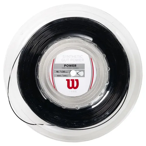 윌슨 Synthetic Gut Power 16 200 m 테니스 릴 스트링 6140434324