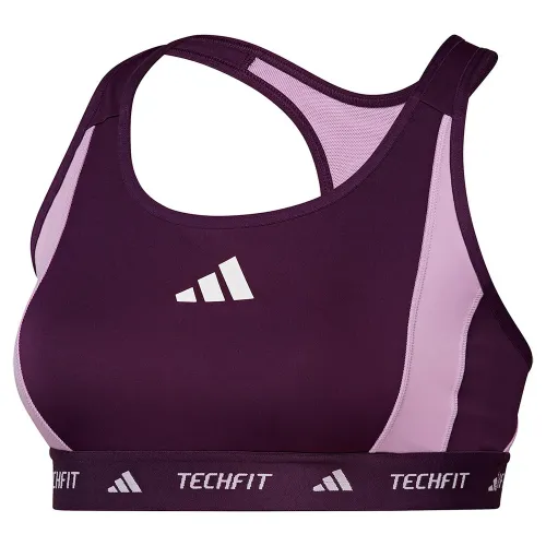 아디다스 Techfit Colorblock 미디엄 임팩트 스포츠 브라 6142170983
