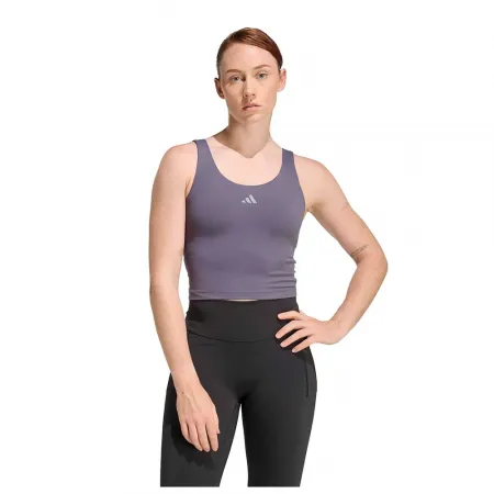 아디다스 3 Stripes Studio All Me 스포츠 탑 중간 지지력 6142665864