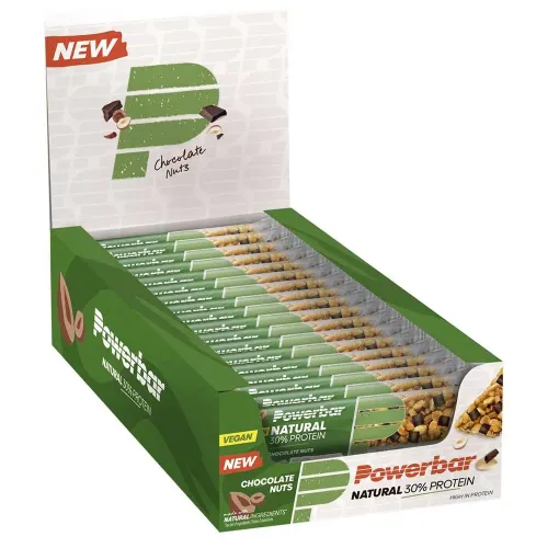 파워바 Protein Natural 30% 40g 에너지 바 상자 초콜릿 너트 18 단위 7142235856