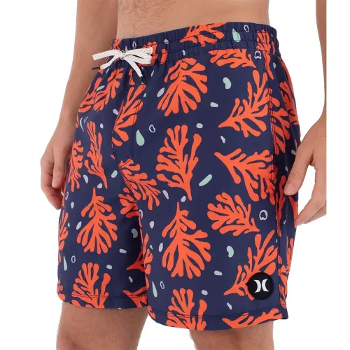 헐리 Volley Icon Printing Press Coral 수영 반바지 9142893613